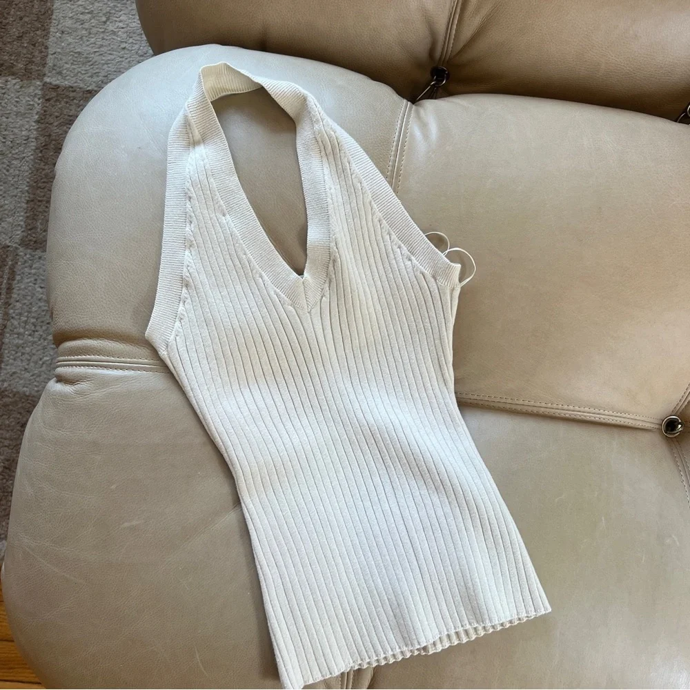 Loft | Ribbed Halter Top - Picture 2 of 3